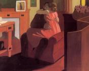 菲利克斯 瓦洛东 : Interior with Couple and Screen, Intimacy